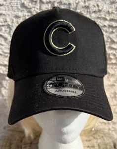 Chicago Cubs Baseball Cap New Era Black Gold Snapback Genuine Merchandise 9Forty - Picture 1 of 9