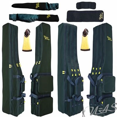 Delta Fishing Nach Wahl Rutentasche 2 & 3 Fach Ruten Klettband Spitzenschutz Kva - Bild 1 von 4