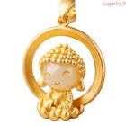 Natural Hetian Jade Buddha Statue Pendant Necklace Chinese Women Jewelry