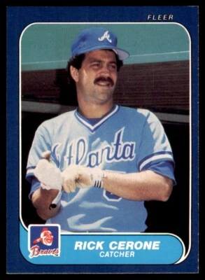 1986 Fleer Rick Cerone . Atlanta Braves #511 - Image 1 of 2
