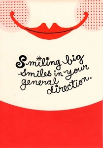 Congratulations Smile Smiling My Cheeks Hurt Hallmark Product Red Greeting Card - Picture 1 of 5