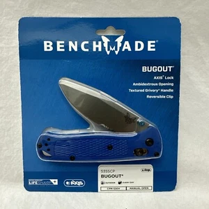 BENCHMADE 535 Bugout Knife Blue Drop Point Folder Grivory Handle CPM-S30V Retail - Picture 1 of 4