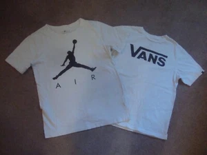 Boy, Youth Lot of 2 short sleeve T shirts, Vans, Air Jordan Size 10/12 - Picture 1 of 6