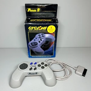 Vintage Phase 9 Cyclone PlayStation PSX Controller Grau OVP getestet/funktionstüchtig - Bild 1 von 24