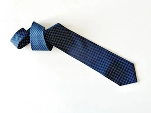 Tiffany & Co Dark Blue Silk twill Tie with Light Blue & Green Geometric Motif - Picture 1 of 7