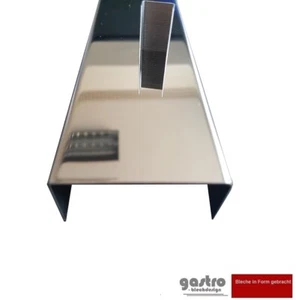 Edelstahl U Profil poliert Einfassprofil U Blech 0,8mm hochglanz 7mm  U Winkel - Bild 1 von 6