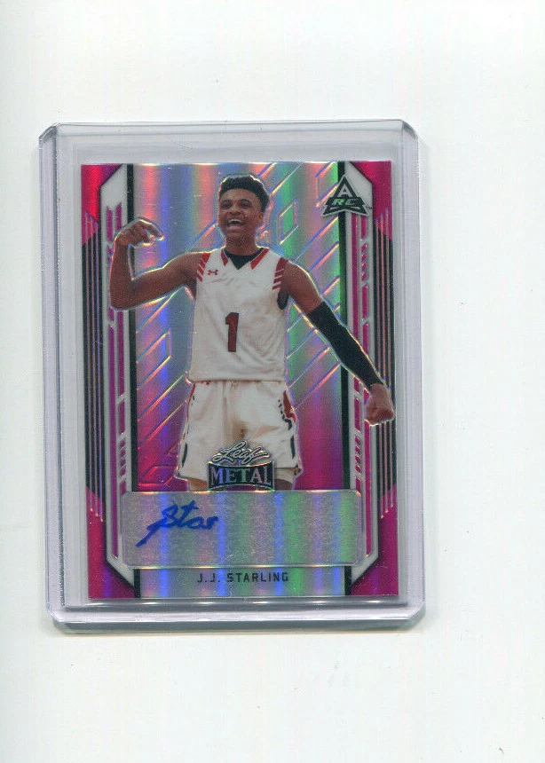 2021-22 Leaf Metal Autographs Pink Prismatic J.J. Starling Rookie Auto 15/25 - Image 1 of 1