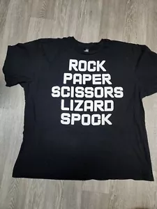 Big Bang Theory | Rock Paper Scissors Lizard Spock Tee | Size 2XL - Picture 1 of 4