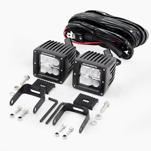 Go Rhino Two 3" LED Cube Lights Black Universal 751002 - Picture 1 of 3