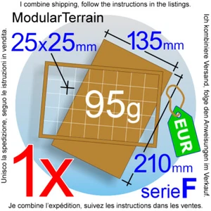 1x MDF Movement Tray 5x8 8x5 (F 0mm) 25mm Square Base War Hammer 40k Wargames - Imagen 1 de 7