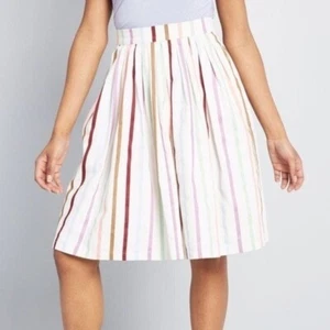 ModCloth Aspiration Creation Striped Skirt New Size Medium - Picture 1 of 9