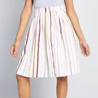 ModCloth Aspiration Creation Striped Skirt New Size Medium - Image 1 of 4