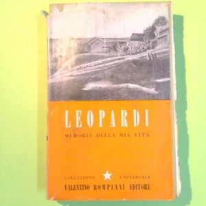 LEOPARDI MEMORIE DELLA MIA VITA BOMPIANI - Picture 1 of 1