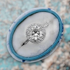 Lab Grown 2.50 Ct Round Cut Diamond Engagement Ring 14k White Gold IGI - Picture 1 of 10