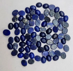 100 pcs Lapis Lazuli Oval Cabochons 7x9mm Wholesale for Jewelry Premium Quality - Picture 1 of 1
