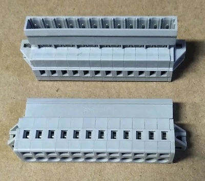 WAGO, 231-612/019-000, MALE CONNECTOR, BOX OF 25, 12-POLE, GRAY, NEW - Image 1 of 2