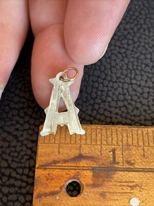 Vintage 14K Yellow Gold Letter A Initial Charm or Pendant .48 Gram 13/16”x9/16” - Picture 1 of 19