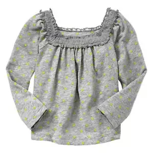 NUEVO CON ETIQUETAS Camiseta Baby GAP Snow Brights Tul Volantes Gris Punto Columpio ¡Tú eliges la Talla! NUEVO - Imagen 1 de 1