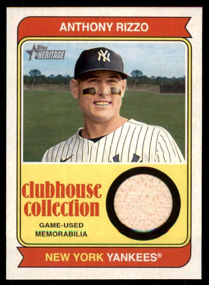 2023 Topps Heritage Clubhouse Collection Relic #CCR-AR Anthony Rizzo  Yankees - Image 1 of 2