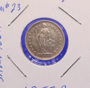 1958 B circulated silver Switzerland 1/2 franc. - Picture 1 of 2