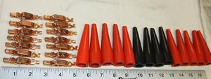 Mueller 50C copper electrical alligator needle clips w/ 14 insulators 41 price - Picture 1 of 8