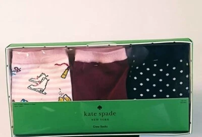 NUEVO EN CAJA CALCETINES KATE SPADE NEW YORK HOLIDAY CAPRICHOSOS PARA MUJER TALLA: 4-10 Foto 1 de 4
