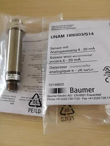 New Baumer UNAM 18I6903/S14 UNAM18I6903/S14 Ultrasonic Ranging Sensor - Picture 1 of 2