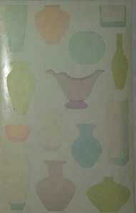 ๐ท2 Sheets Mrs Grossman VELLUM VASES Stickers Retired 2002 - Picture 1 of 1