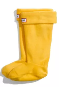 Hunter Kids Fleece Welly Boot Socks Yellow Size MS 01366 - Picture 1 of 5