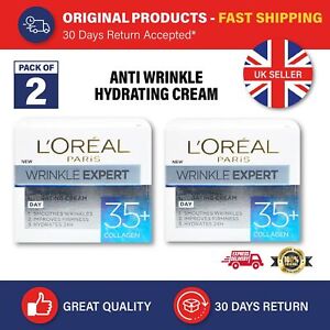 2 x L'Oreal Paris Wrinkle Expert 35+ Anti-Wrinkle Hydrating Collagen Cream Day 