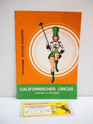 Californischer Circus Programm Heft + Circus Krone Karte Carl Althoff Zirkus - Bild 1 von 4