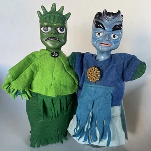 X2-ZERO Aquaphibian HAND PUPPETS Vintage 1966 Lot STINGRAY TV Show LAKESIDE TOYS - Picture 1 of 12