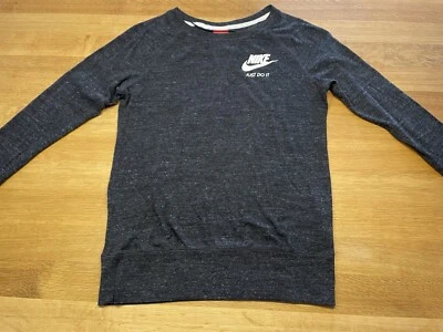 Nike Damen Longsleeve Gr S Langarm Pulli Sweatshirt Grau Fitneß / Freizeit Shirt - Bild 1 von 4
