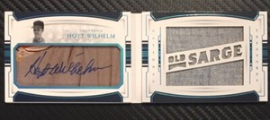  2018 National Treasures Hoyt Wilhelm Cut Signature Material Booklet 01/10