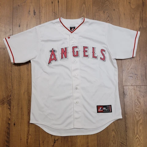 Anaheim Angels MLB Majestic Jersey Men's Size Large Faded Logo Cover