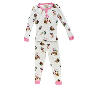 Beaufort Bonnet Company Christmas Pajama Set Girls Multicolor Pima Cotton Size 8 - Picture 1 of 9