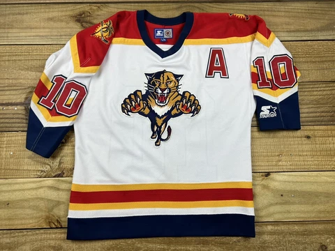 VTG NHL Starter Florida Panthers Pavel Bure #10 Jersey Youth Sz XL Stitched Cover