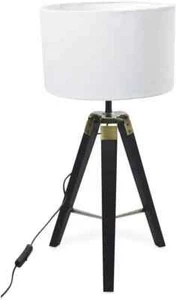 Wooden Tripod Table Lamp Nautical Vintage Modern Desk Lamp For Home & Office - Picture 1 of 4