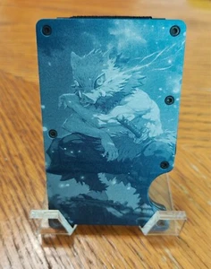 Demon Slayer gravierte Metall RFID minimalistische Geldbörse mit Geldklammer - Inosuke - Bild 1 von 1