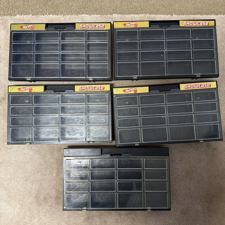 Vintage 1981 MATTEL HOT WHEELS Wall Mount (16 Car Slots) SHOWCASE DISPLAY (5) - Image 1 of 4