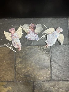 Vintage 3er Set Porzellan Heaven's Little Angel Weihnachtsschmuck Sammlerstück Donna Art - Bild 1 von 9