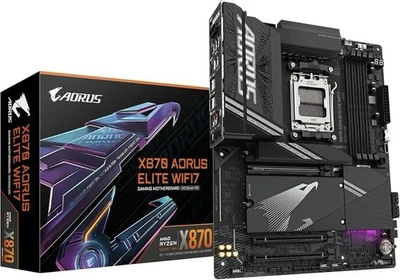 GIGABYTE X870 AORUS Elite WIFI7 Motherboard AMD Ryzen 9000 CPUs DDR5 - Image 1 of 4
