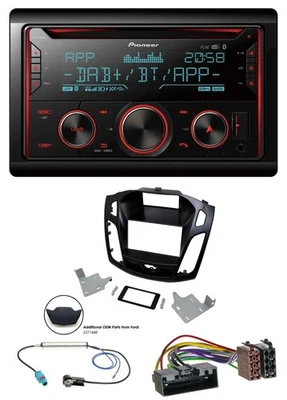 Pioneer 2DIN DAB MP3 Bluetooth USB CD Autoradio für Ford Focus 2014-2018 schwarz - Bild 1 von 4