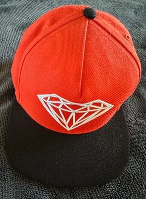 DIAMOND Supply Co. ~ BRILLANTE ~ SOMBRERO SNAPBACK ADULTO ~ NARANJA/NEGRO Foto 1 de 4