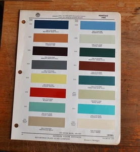 VTG 1955 Ditzler Auto Color Paint Chip Pontiac 5507 - Picture 1 of 1