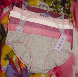 5 NEUE ROXY RX7913 5ER-PACKZ SIGNATUR TAILLE BAUMWOLLE HIPSTER HÖSCHEN M - Bild 1 von 2