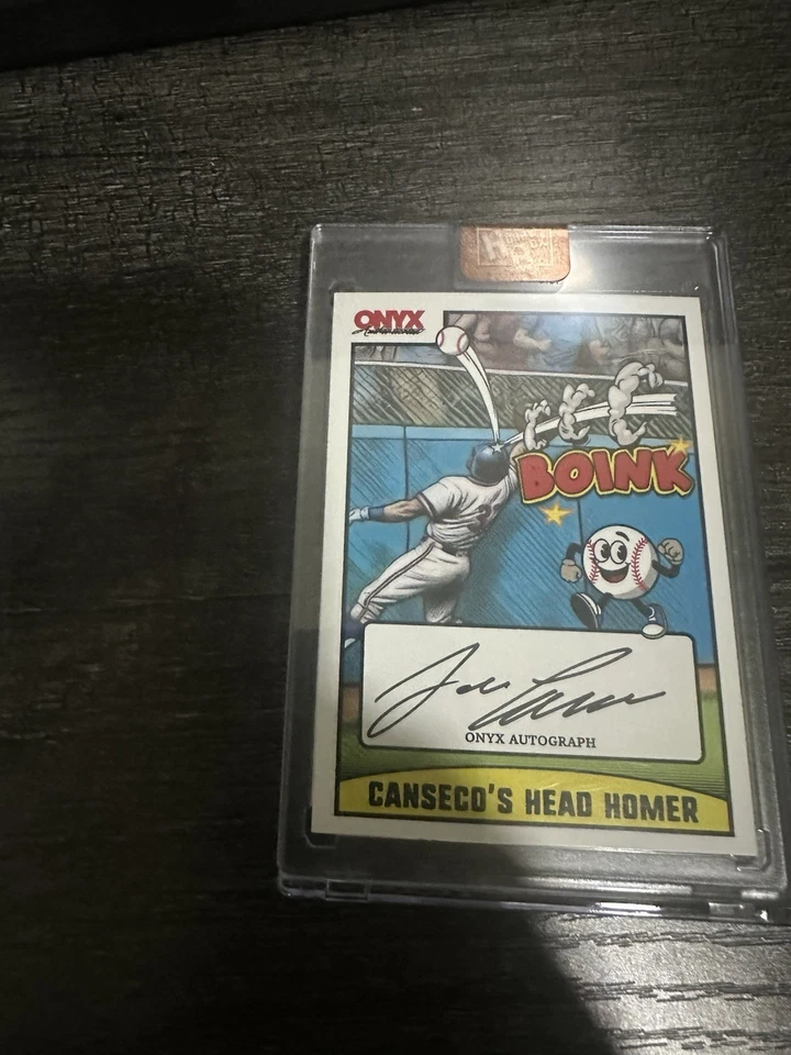 2025 Onyx Autenticado José Canseco Cabeza "Boink" Homer En Tarjeta Automático/500 Foto 1 de 1