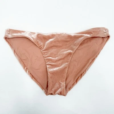 Calça de Biquíni ROBIN PICCONE Roxy Tamanho Pequeno NOVA Veludo Blush Rosa Nova Sem etiquetas - Imagem 1 de 4