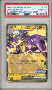 2025 Pokemon SVP Toxtricity EX Illustration Contest 2024 #215 PSA 10 - Picture 1 of 2