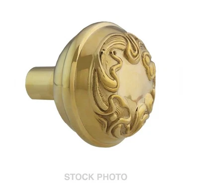 Одна дверная ручка из цельной латуни в стиле модерн, нелакированная латунь (RH/Rejuvenation) - Изображение 1 из 4